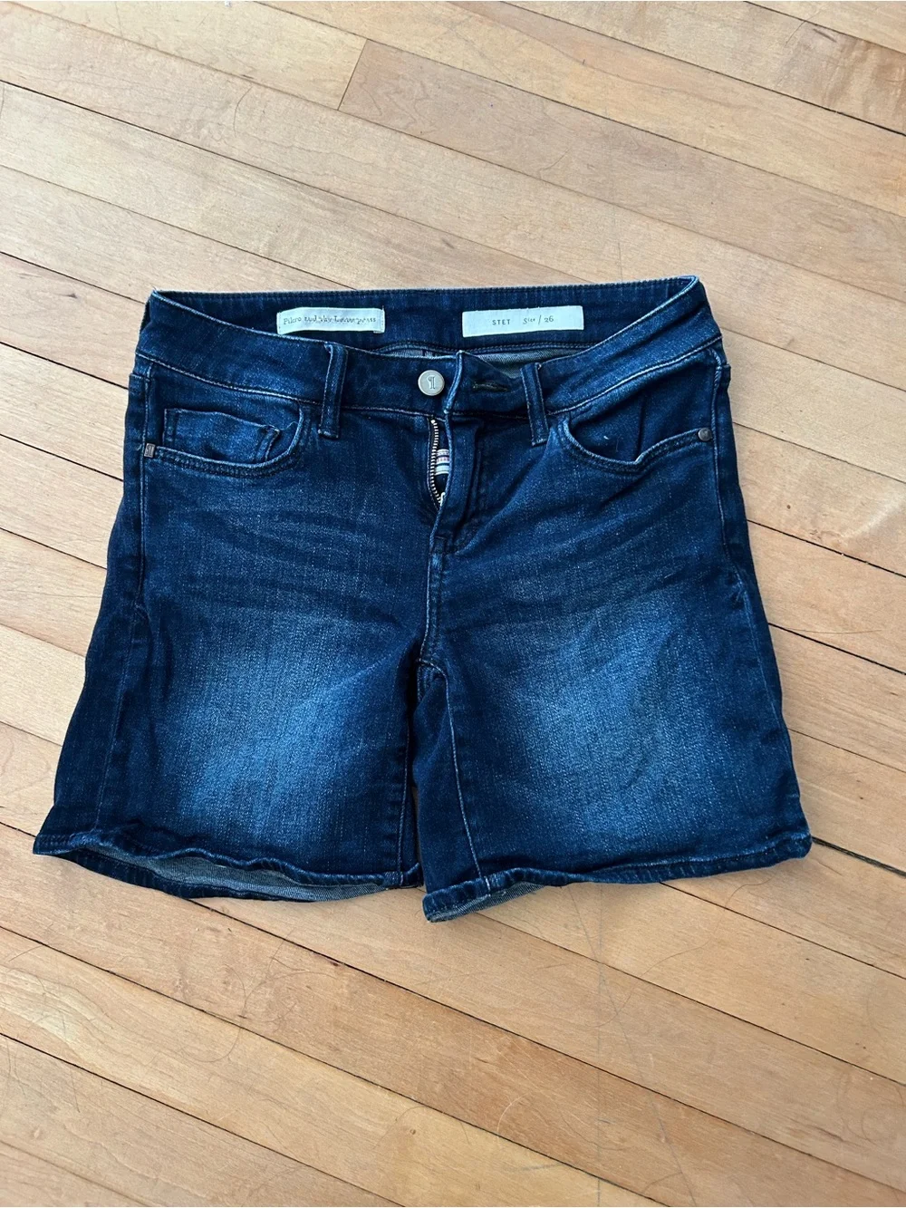 Pilcro and the Letterpress Dark Indigo Denim Shorts